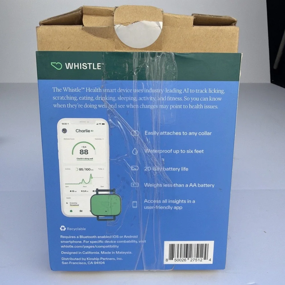 Whistle Health Smart Device Dog Pet Health and Fitness Activity Tracker Monitor